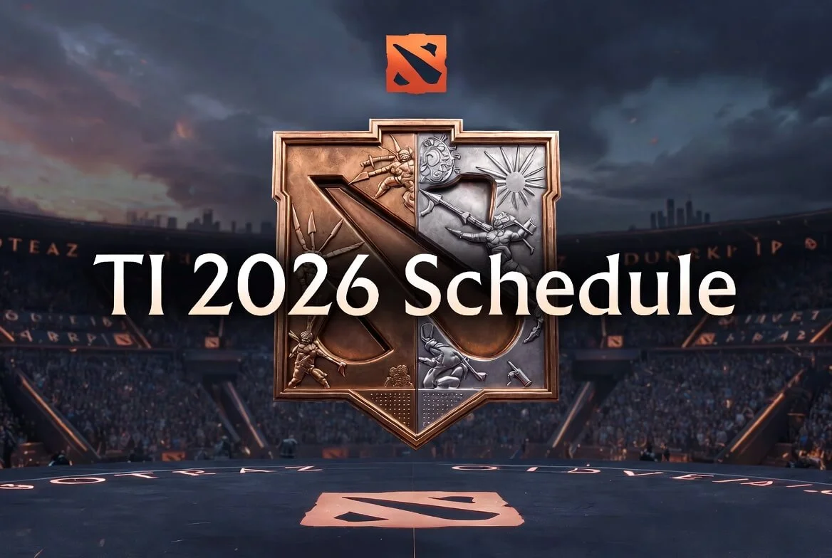 Calendário do The International 2026 com as datas das etapas